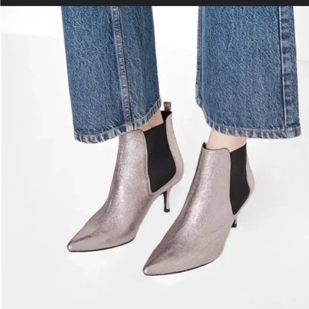 Anine Bing Stevie Chelsea Boot Silver Pinkish Chelsea Booties size 41